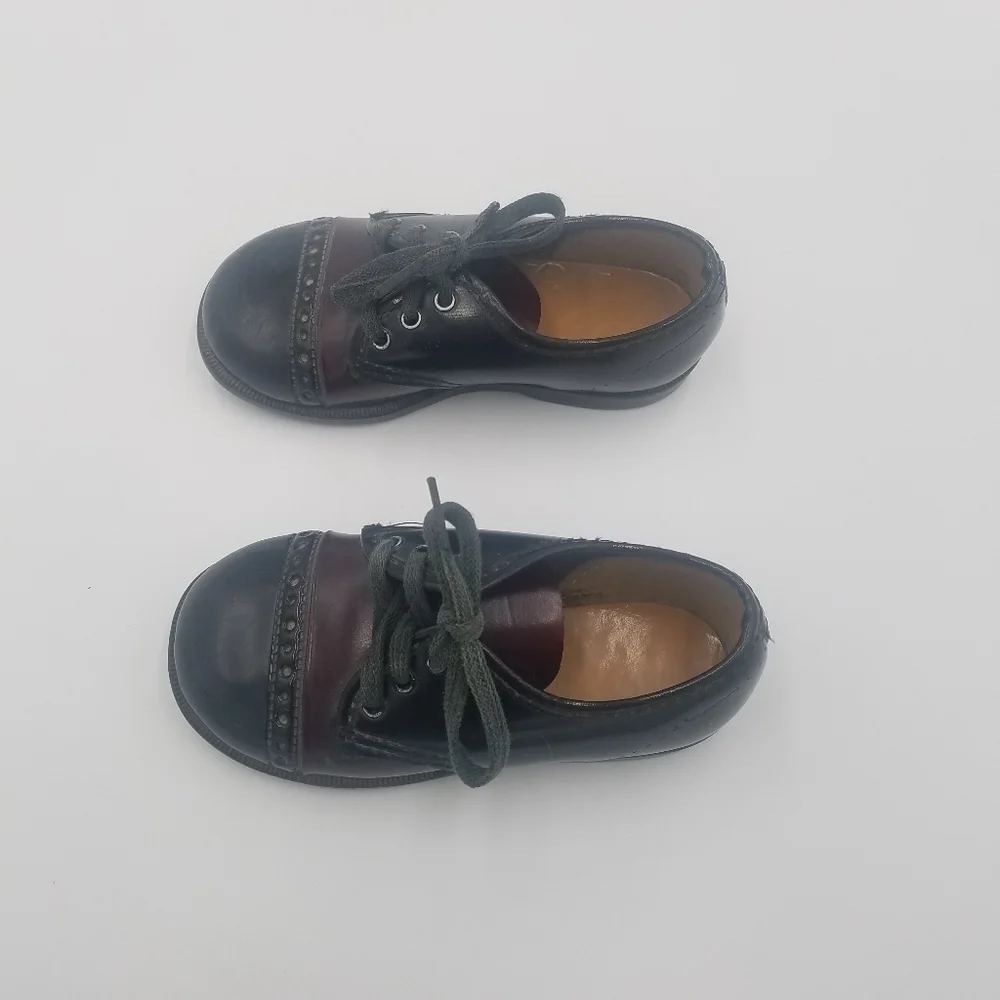 Vintage Oxford Dress Shoes Brown Black Made in USA 6T